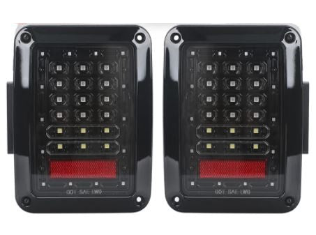 LED Black Dot Tail Light for Jeep Wrangler JK 2007-2017