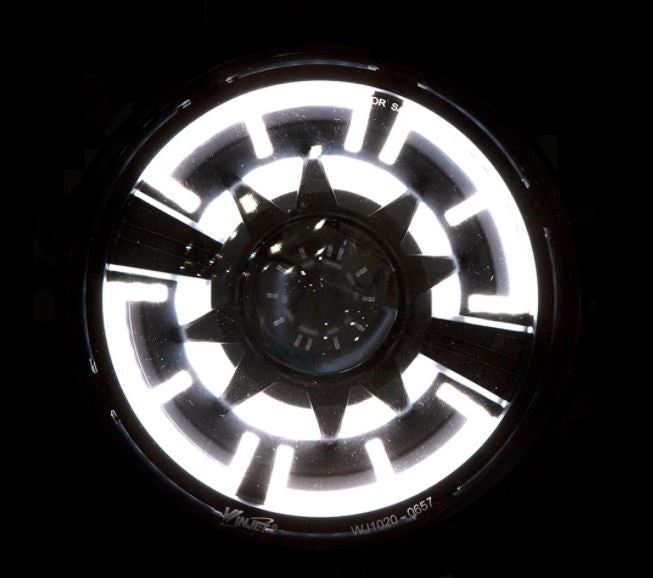 Headlight White LED with Oculus DRL for Jeep Wrangler JL & Gladiator 2018-2023