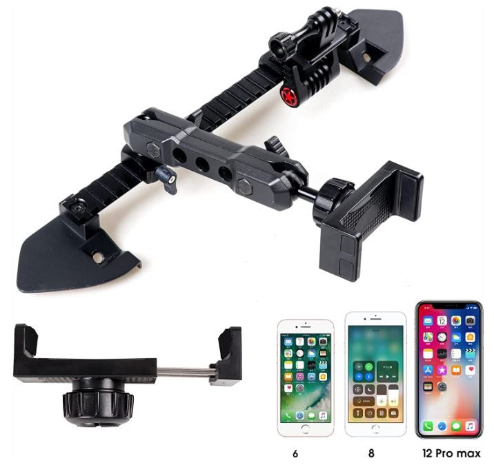 Steel Sliding Rail Dashboard Phone & Camera Holder for Jeep Wrangler JL 2018-2023