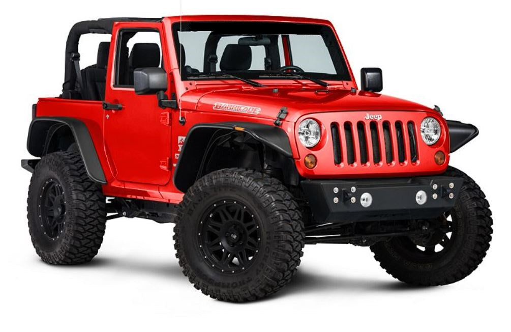 Plastic Flat Fender Flare With LED for Jeep Wrangler JK 2007-2017