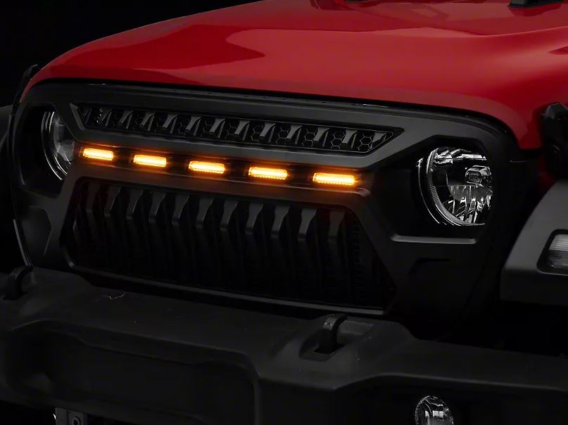 LED Topfire Grill for Jeep Wrangler JL 2018-2025