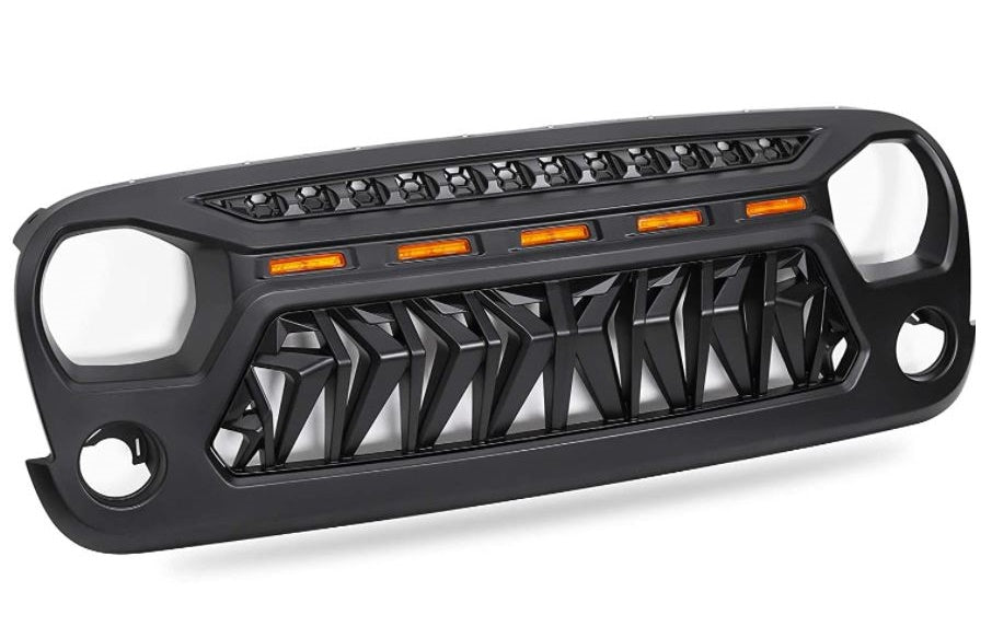 Angry Shark LED Grill for Jeep Wrangler JK 2007-2017