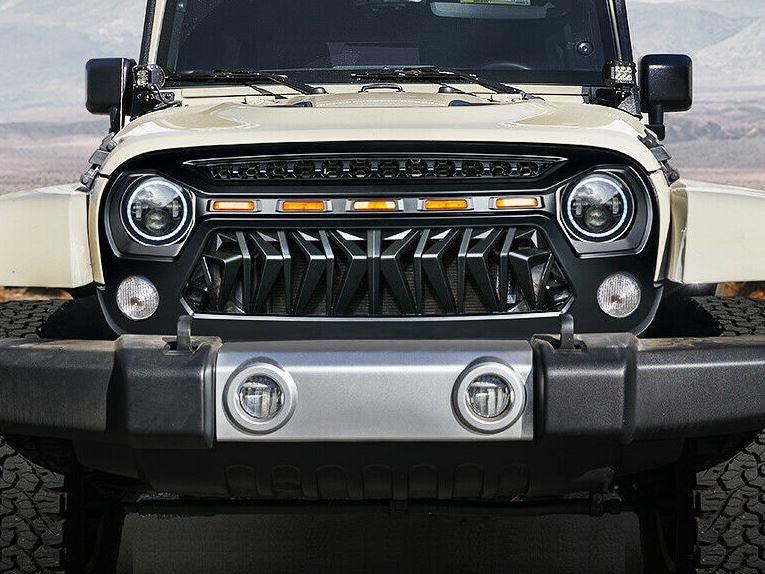 Angry Shark LED Grill for Jeep Wrangler JK 2007-2017