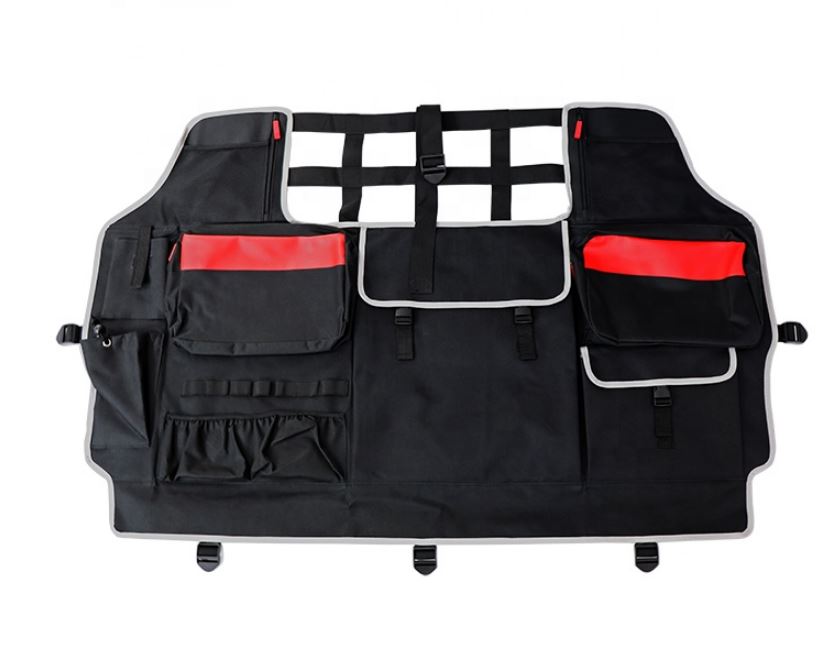 Rear Cargo Seat Net with Organizer Storage Bag for Jeep Wrangler JL 2018-2025