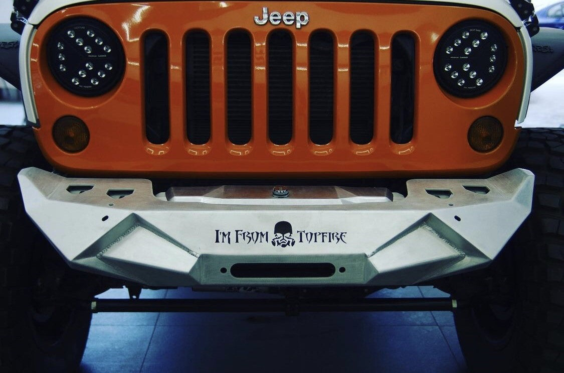 Topfire Front Bumper Aluminum for Jeep Wrangler JK & JL & Gladiator 2007-2023