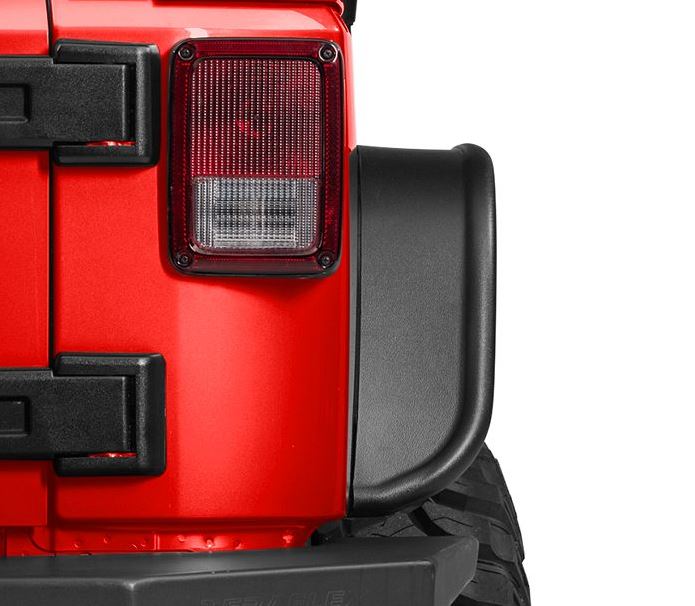Plastic Flat Fender Flare With LED for Jeep Wrangler JK 2007-2017