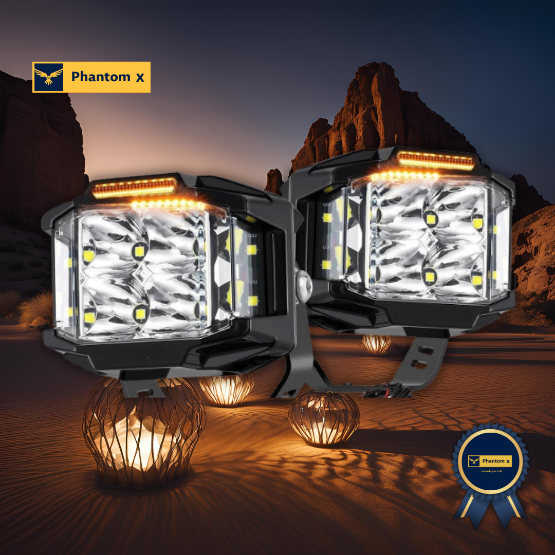 Phantom X 3-Inch LED Off-Road Light – IP68 Waterproof, 50,000-Hour Lifespan, Extreme Durability,2 pec