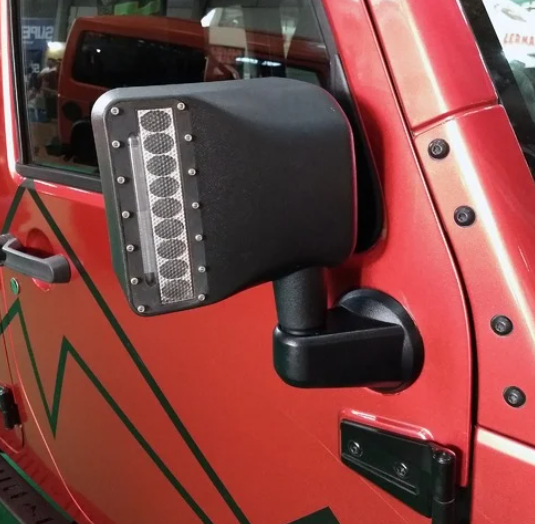 LED Mirror Cover For Jeep Wrangler JK 2007 - 2017
