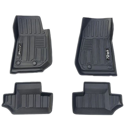 Black Rubber Car Mat for Jeep Wrangler 2 Door JK 2007 to 2017