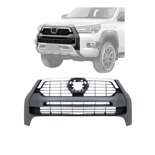 FPI Front Grille OEM For Hilux Adventure 2021 -  2023  Black & Chrome