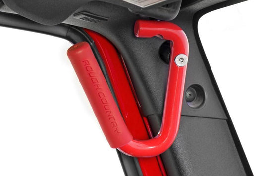 Red Steel Grab Handle Set for 2 Door Jeep Wrangler JK 2007-2017