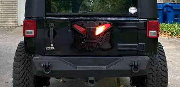LED Rear Tailgate Vent-plate Spare For Jeep Wrangler JL 2018 - 2024