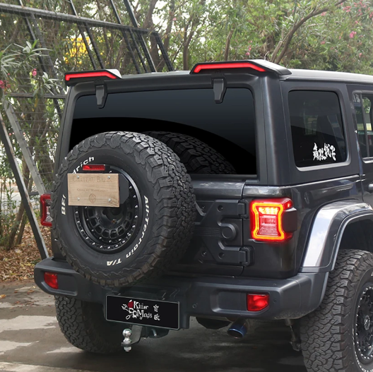 Dual Rear Spoiler With LED Lights For Jeep Gladiator & JL 2018 - 2024
