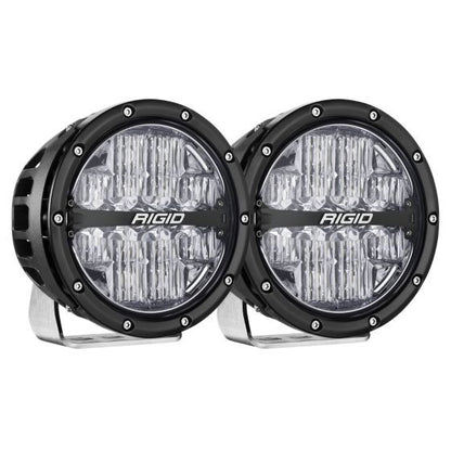 360 Series LED Round Fog Light, 6 Inch, Driving, RGBW Backlight, Pair