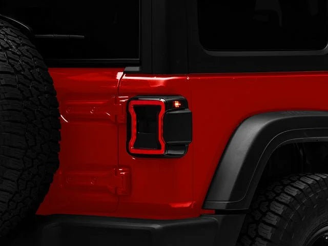 3D Smoked LED Tail Light For Jeep Wrangler JL 2018-2025