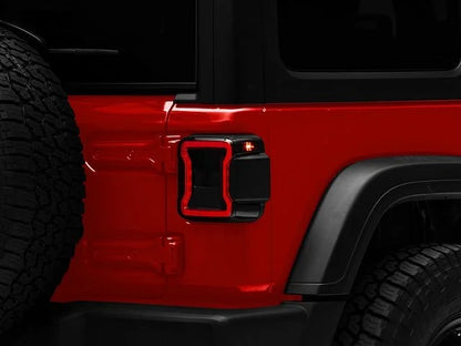 3D Smoked LED Tail Light For Jeep Wrangler JL 2018-2025
