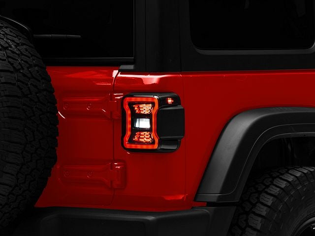 3D Smoked LED Tail Light For Jeep Wrangler JL 2018-2025