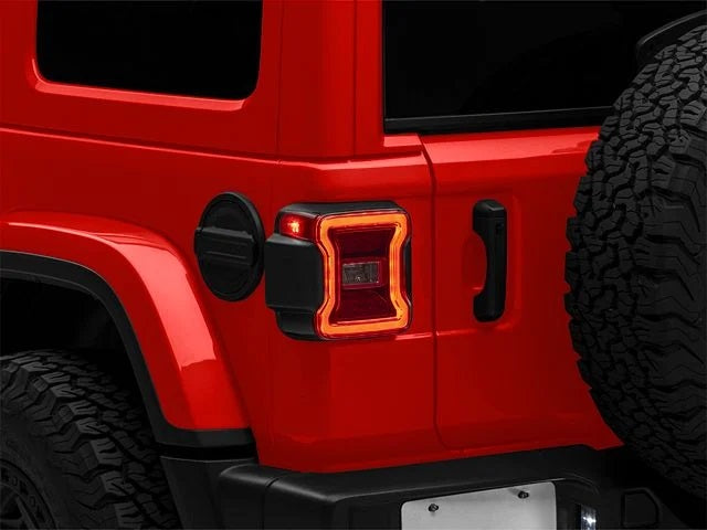 Red 3D LED Tail Light For Jeep Wrangler JL 2018-2025