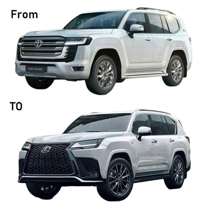 Body Kit Upgrade to Lexus LX600 for Toyota Land Cruiser LC300 2021-2024
