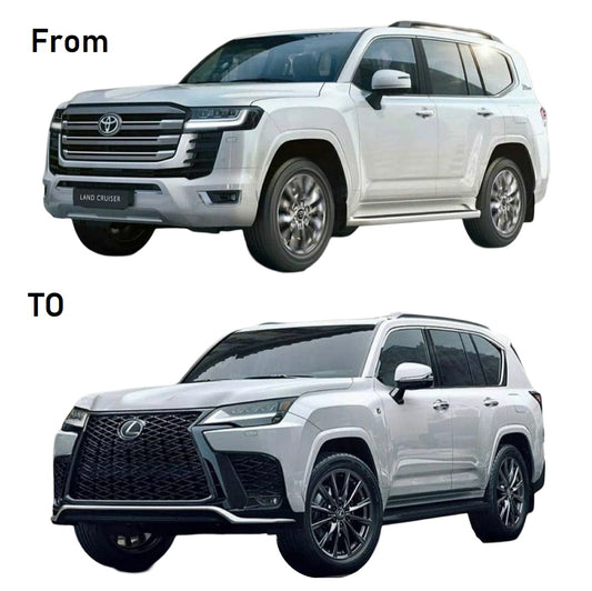 Body Kit Upgrade to Lexus LX600 for Toyota Land Cruiser LC300 2021-2024