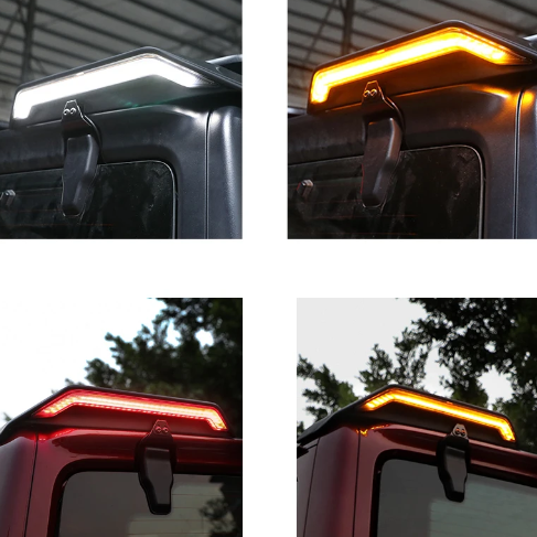 Dual Rear Spoiler With LED Lights For Jeep Gladiator & JL 2018 - 2024