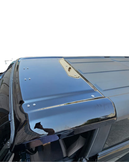 Chrome car hood on a vehicle with a clear background