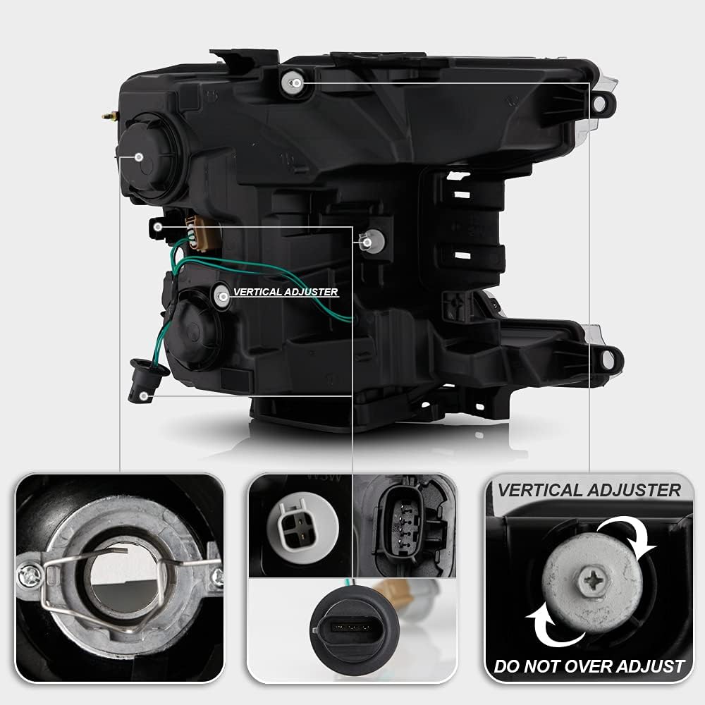 Headlights For Ford F150 Black Switchback Signal LED Tube Projector 2018+