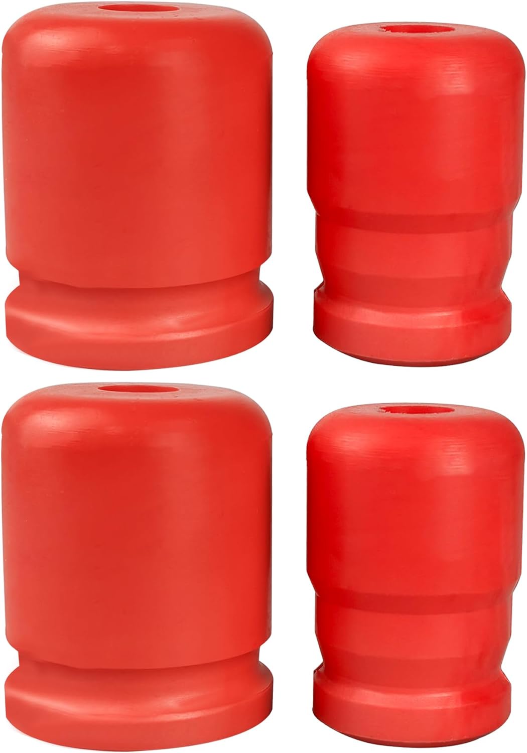Red Soft bump stop 4 psc ( front & rear) for jeep wrangler jk & jl 2007 -2026