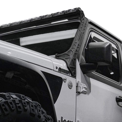 AUXTINGS 52 inch 132 cm Rechte LED Light Bar Montage Beugels Over Windshield Werk Lampen op Een Pijler Mount Beugels voor Jeep Wrangler JL 2018 Fit Light Bar, Geen Boren Vereist JK-52inch-L AUXTINGS 52 inch 132 cm Rechte LED Light Bar Montage Beugels Over Windshield Werk Lampen op Een Pijler Mount Beugels voor Jeep Wrangler JL 2018 Fit Light Bar, Geen Boren Vereist JK-52inch-L