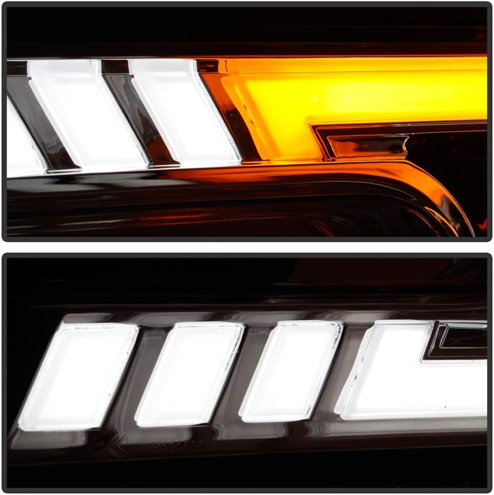 Headlights For Ford F150 Black Switchback Signal LED Tube Projector 2018+
