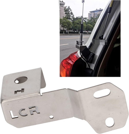 Stainless Steel Antenna Mount  for Car Main Assistant Driving Position for Land Cruiser LC200 (Silver)