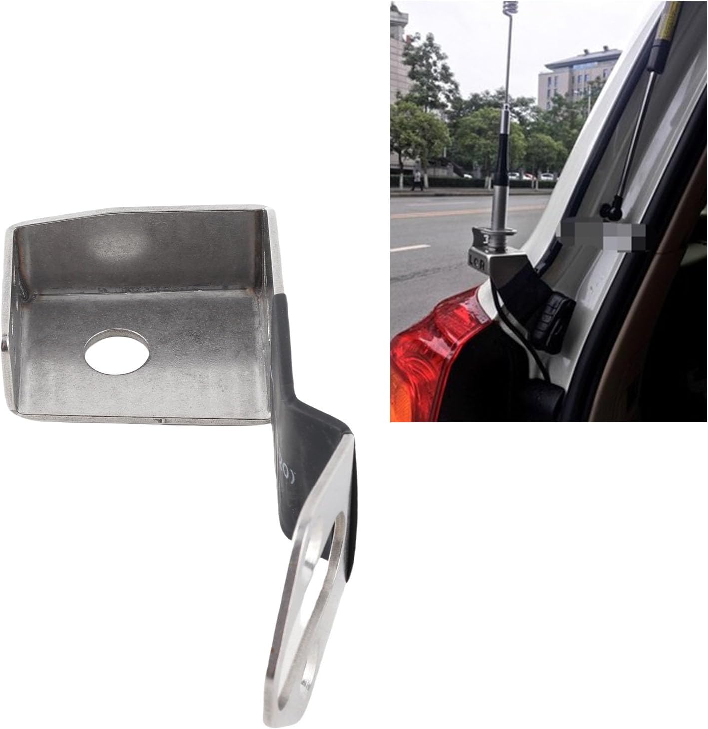 Stainless Steel Antenna Bracket for Land Cruiser LC200  (Silver)