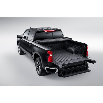 Short Bed Soft Tri-Fold Tonneau Cover in Black by Advantage® - Associated Accessories