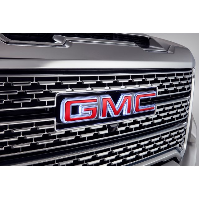 Front Illuminated GMC Emblem in Red GMC SIERRA 2020-2023