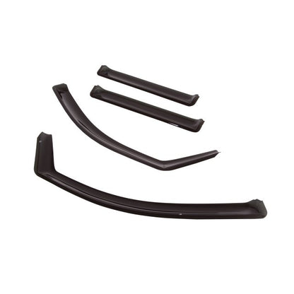 Front and Rear In-Channel Side Door Window Weather Deflectors in Smoke Black by EGR® - Associated Accessories