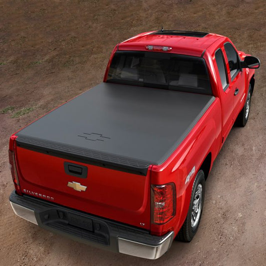 Short Box Soft Roll-Up Tonneau Cover with Bowtie Logo  CHEVROLET