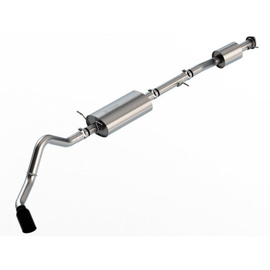 6.6L Gas Cat-Back Exhaust Upgrade System with Single Black Chrome Tip for Long Wheel Base Models by Gabson - Associated Accessories. MODEL 2023