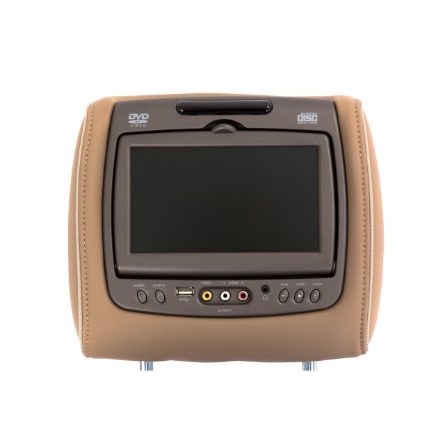 Rear-Seat Entertainment System with DVD Player in Maple Sugar Vinyl with Shale Stitching GMC SIERRA 2017-2019