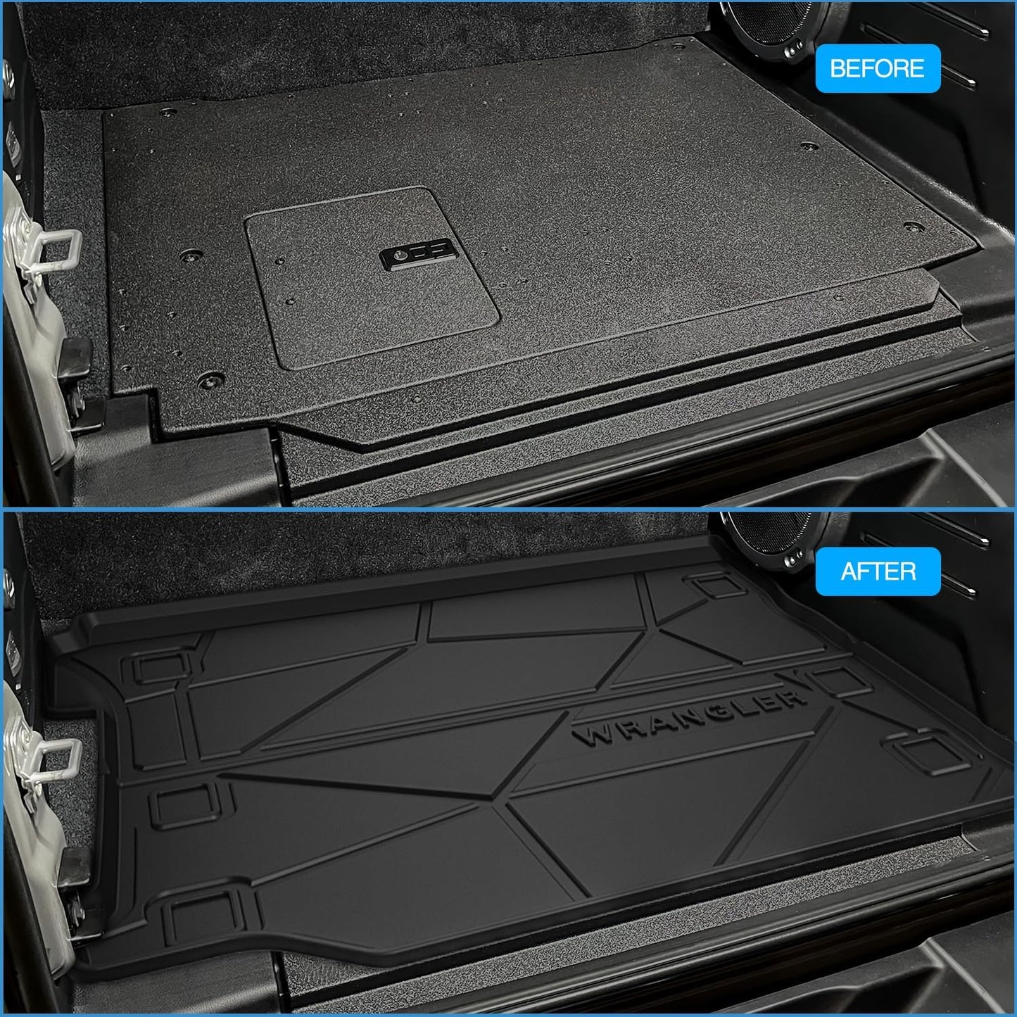 Car Cargo Liner Trunk Mats Boot Tray Carpet Interior Accessories For JEEP Wrangler JL 2018 - 2025