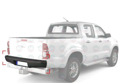 Rear Bumper For Hilux Vigo 2005-2015 Black With 2 Lights