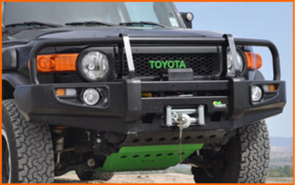 Front Bumper Ironman 4x4 Deluxe Commercial Bull Bar - Black For Toyota FJ 2007 to 2019