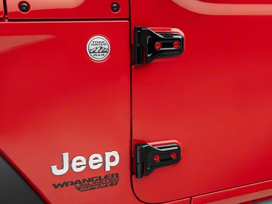 Black or Red Door Cover Hinge for Wrangler JK & JL 2007-2025