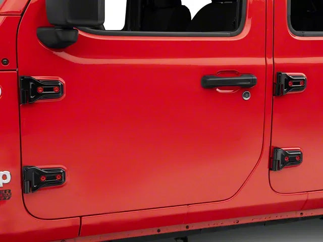 Black or Red Door Cover Hinge for Wrangler JK & JL 2007-2025