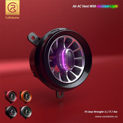 CaRobotor Turbo Air AC Vent With Ambient Lights for Jeep Wrangler JL / JT / 4xe 2018-2023