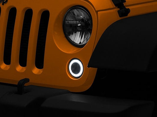 LED Turn Signal With Ring Front Grill Lights for Jeep Wrangler JK 2007-2017