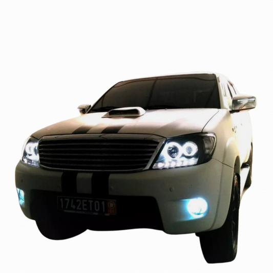 LED Headlights With Ring Fit Toyota Hilux Vigo 2005-2011