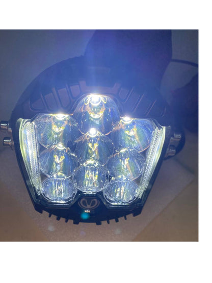 2 Pcs 5 Inch White LED Light with DRL