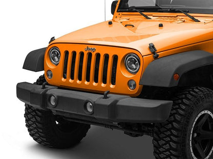 RGB Headlight White Beam with 7 Colors Ring for Jeep Wrangler JK 2007-2017