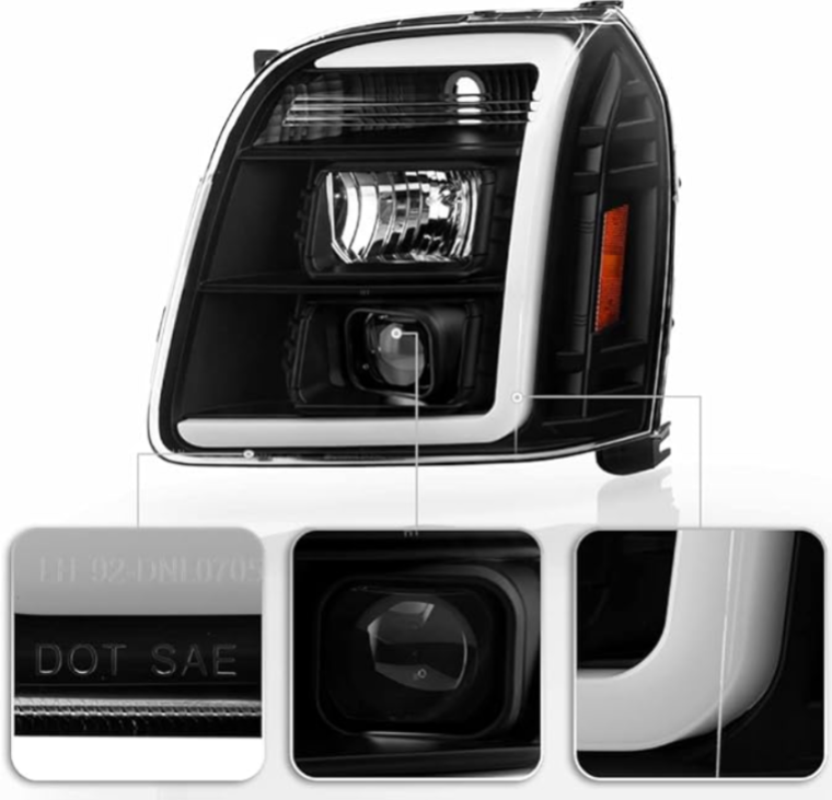 LED Headlights With DRL Tube GMC Yukon 2007-2014