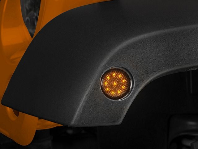 Smoked LED Front Side Fender Light Marker for Wrangler JK 2007-2017